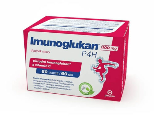 Doplnok stravy Imunoglukan P4H®, ktorý obsahuje 60 kapsúl